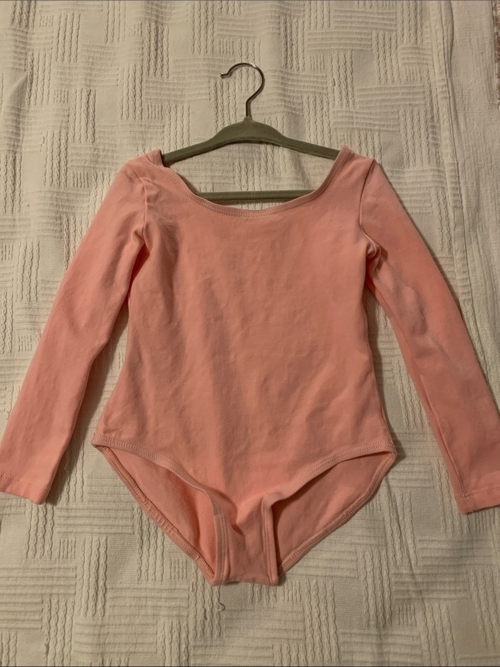 Long-Sleeve Pink Kids One-Piece Bodysuit Dance/ ballet leotard